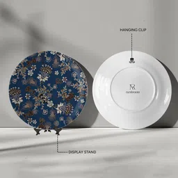 nestroots Classic Flower Porcelain Wall Plate image 3