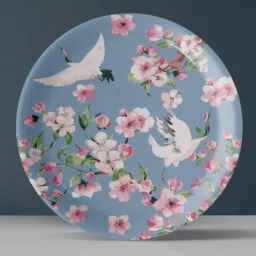 nestroots Victorian Flora Printed Porcelain Wall Plate-picture-30