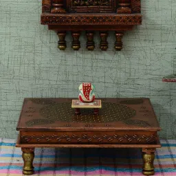 craft tree Lumber Copper Finish Chowki image 1