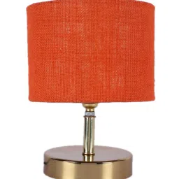 Montage Orange Jute Shade Night Lamp With Metal Base By New Era image 4
