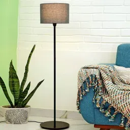 homesake Grey Floor Lamp with Wooden Base-picture-34