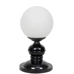 tu casa White Glass Shade Table Lamp With Iron Base image 5