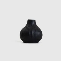 purezento Decorative Small Black Ceramic Vase image 4