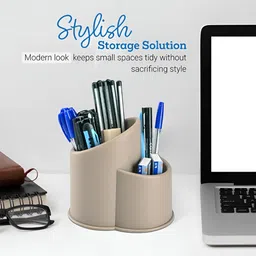 Aura Brown Multipurpose Desk Organiser image 3