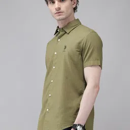 U.S. Polo Assn. Denim Co. Solid Pure Cotton Casual Shirt image 3