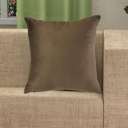 Shadowkart Brown Velvet Square Cushion Cover-picture-12