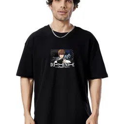Organic Chics Men Printed Drop-Shoulder Sleeves Pure Cotton Anti Odour T-shirt-picture-12