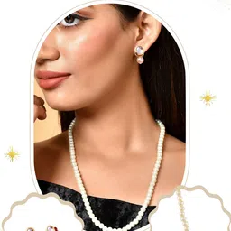 ORANGENYSHA Gold Plated & Beaded Jewellery Set image 5