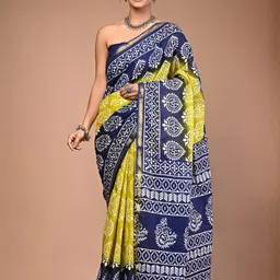 Lovwear Blue Pure Cotton Sarees-picture-19