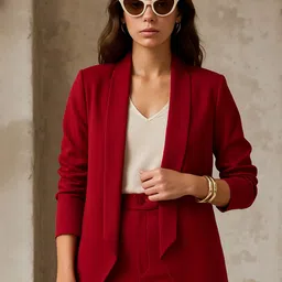 SASSAFRAS worklyf Lapel Collar Front Open Blazer-picture-16