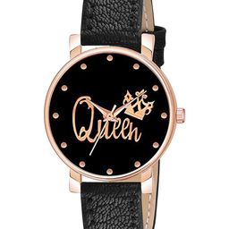 CSAMON Women Round Dial & Bracelet Style Straps Analogue Watch C36 Q Black Leather-picture-45