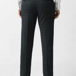 Van Heusen Men Checked Mid-Rise Formal Slim Fit Trousers image 2
