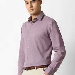 Van Heusen Slim Fit Textured Spread Collar Formal Shirt image 5