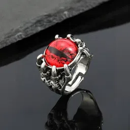 J.S ENTERPRISES Unisex Oxidised Stainless Steel Finger Ring-image-72