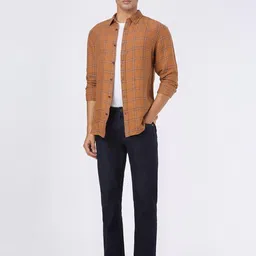 Pepe Jeans Tartan Checked Spread Collar Long Sleeves Linen Shirt image 5