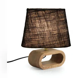 Devansh Blue Wood Traditional Frusturical Shaped Table Lamp image 5