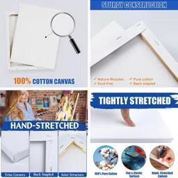 Art Street Solid Wooden Frame for Acrylic and Oil Color Painting Canvas Stationery image 5