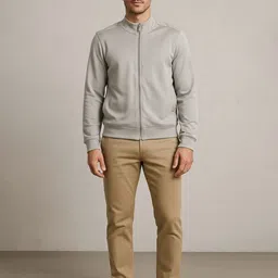 Octave AW25 Mock Collar Long Sleeves Fleece Front-Open Sweatshirt-picture-19