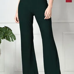 Brainbees Women Pack Of 2 Smart Bootcut High-Rise Trousers-image-55