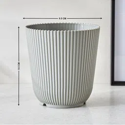 Home Centre Nomad Viksa Grey Ribbed Flower Planter image 4