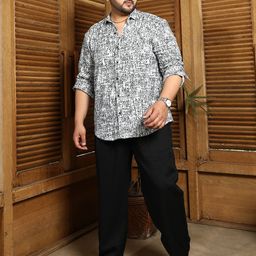 Instafab Plus Men Comfort Opaque Printed Casual Shirt-picture-41