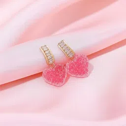 DressBerry Heart Shaped Drop Earrings image 2