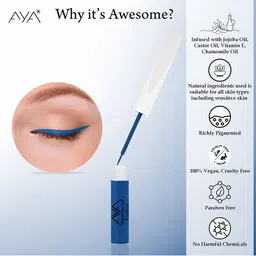 AYA Set Of 4 Long-Lasting Waterproof Liquid Eyeliner - 5ml Each - Kohl Black - Mint Green image 5