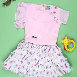 V-Mart Girls Embellished Top with Skirt-picture-28