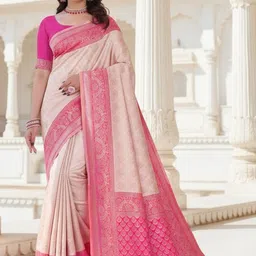 Moda Rapido Woven Design Zari Pure Silk Handloom Banarasi Saree-picture-31