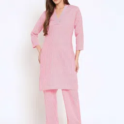 GLSGM Women Striped Tunic with Trousers image 4