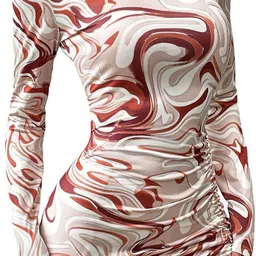 StyleCast x Revolte Abstract Printed Bodycon Mini Dress image 2