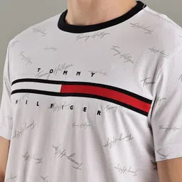 Tommy Hilfiger Brand Logo Printed Pure Cotton T-shirt image 5