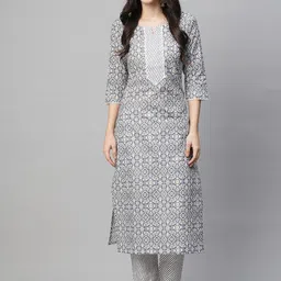 Anni Designer Geometric Printed Regular Straight Kurta with Trousers-image-38