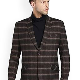 ESSENTIELE Striped Notched Lapel Collar Single Breasted Formal Blazer-picture-7