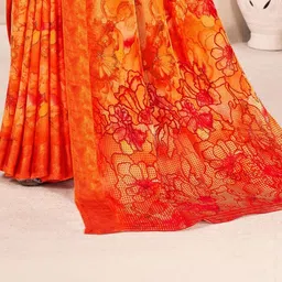 KALINI Floral Poly Chiffon Designer Saree image 5