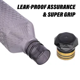 Aura Black & Gold-Toned 9 Pieces Textured Water Bottles-1 L Each image 3