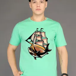 BRAWNY BATTLER Graphic Printed Round Neck Short Sleeves Pure Cotton T-shirt-picture-24
