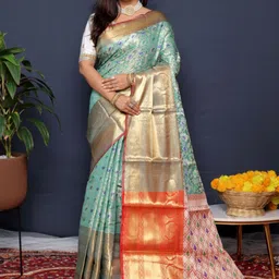 amirat Woven Design Zari Pure Silk Kanjeevaram Saree-picture-20