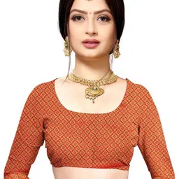 AKSH FASHION Woven Design Zari Silk Blend Banarasi Saree image 5