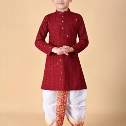 HUMAN CHOICE Kids-Boys Viscose Rayon Kurta Sets-picture-18