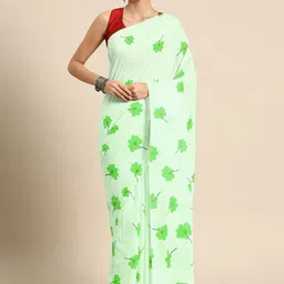 BUTA BUTI Floral Pure Cotton Saree-image-23