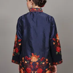 Exotic India Women Floral Tailored Jacket with Embroidered image 4
