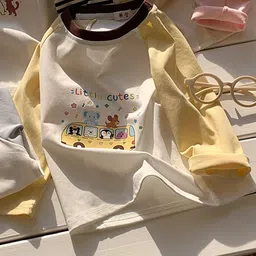 LULU & SKY Girls Graphic Printed Round Neck T-shirt image 3