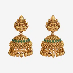 Kushal's Fashion Jewellery Dome Shaped Jhumkas Earrings image 2