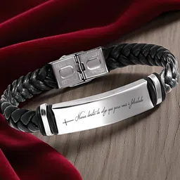 Sullery Silver-Plated Leather Cuff Bracelet image 3