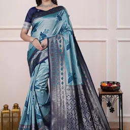 Dinesh Ethnic Traditional Wear Ethnic Motifs Zari Art Silk Handloom Banarasi Saree-picture-27
