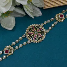 MEIRA JEWELLERY Artificial Stones Studded Matha Patti Head Jewellery image 3