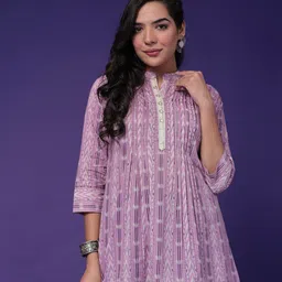 ZARI Women Mandarin Collar Embroidered Tunic-picture-12