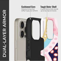 PEEPERLY Women Vivid Waves Geometric Printed Impact Resistant iPhone 13 Pro Back Case image 5