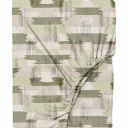 Trance Home Linen Green & White Printed 180 TC Queen Bedsheet Sets - 1.83 m x 1.52 m image 2